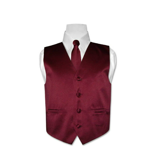 COVONA Men's NeckTie BURGUNDY Color PAISLEY Design Mens Neck Tie for Tux or Suit